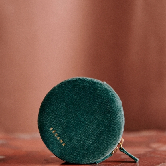 Nwt! Sezane jewelry case blue green - Picture 2 of 9